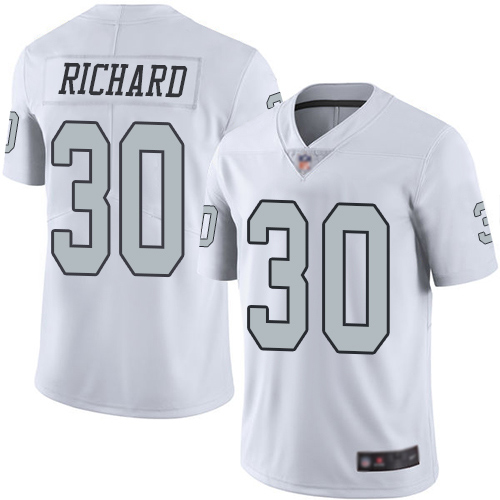 Men Oakland Raiders Limited White Jalen Richard Jersey NFL Football #30 Rush Vapor Untouchable Jersey